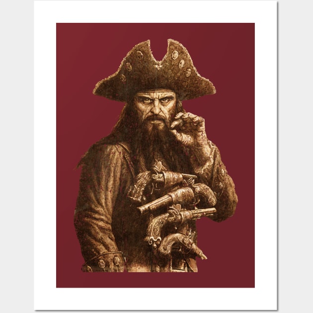 THE CAPTAIN OF THE PIRATE Wall Art by kukuvindi